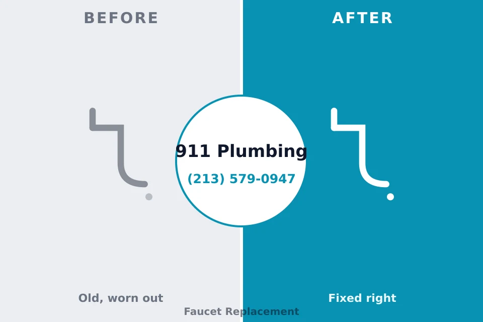 Before and after: plumbing repair Hayti, PA